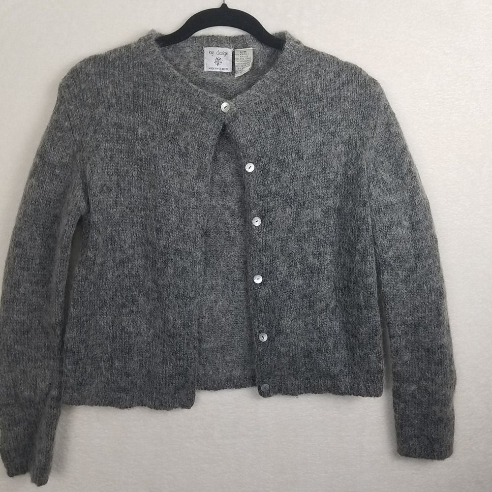 Cozy Gray Women's Button-Up Cardigan Sweater